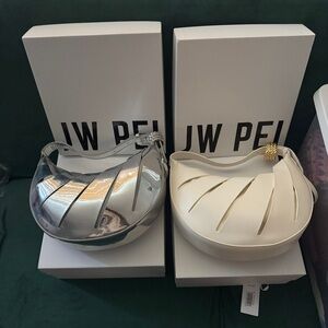 JW PEI Silver and Cream Shoulder Bags
